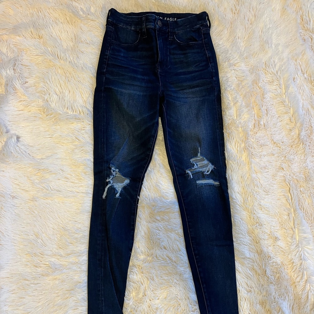 American Eagle Dark Wash Curvy Hi-Rise Jegging